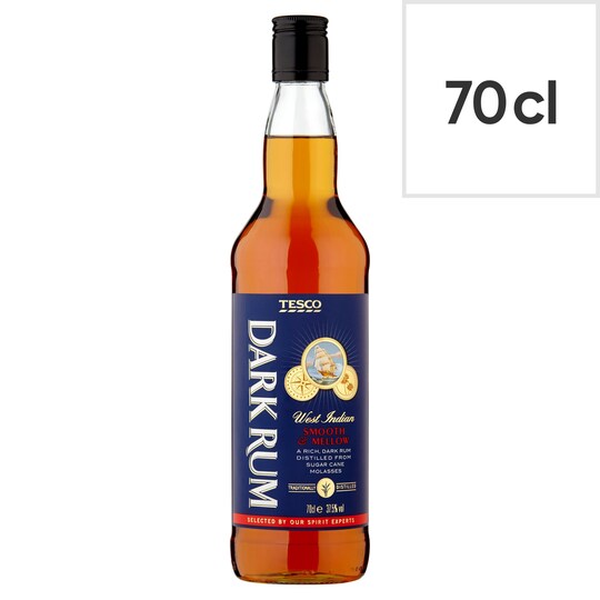 Tesco Dark Rum 70Cl Bottle Tesco Groceries