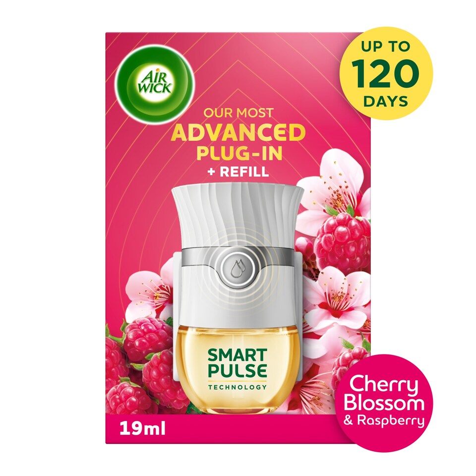 image 1 of Air Wick Cherry Blossom & Raspberry Plug In Kit 19ml