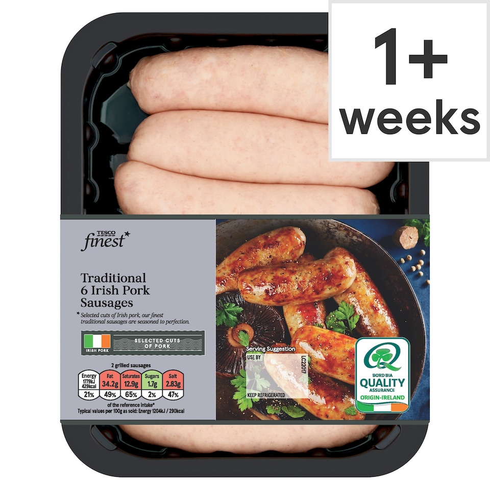 Tesco Finest Pork Sausages 454G
