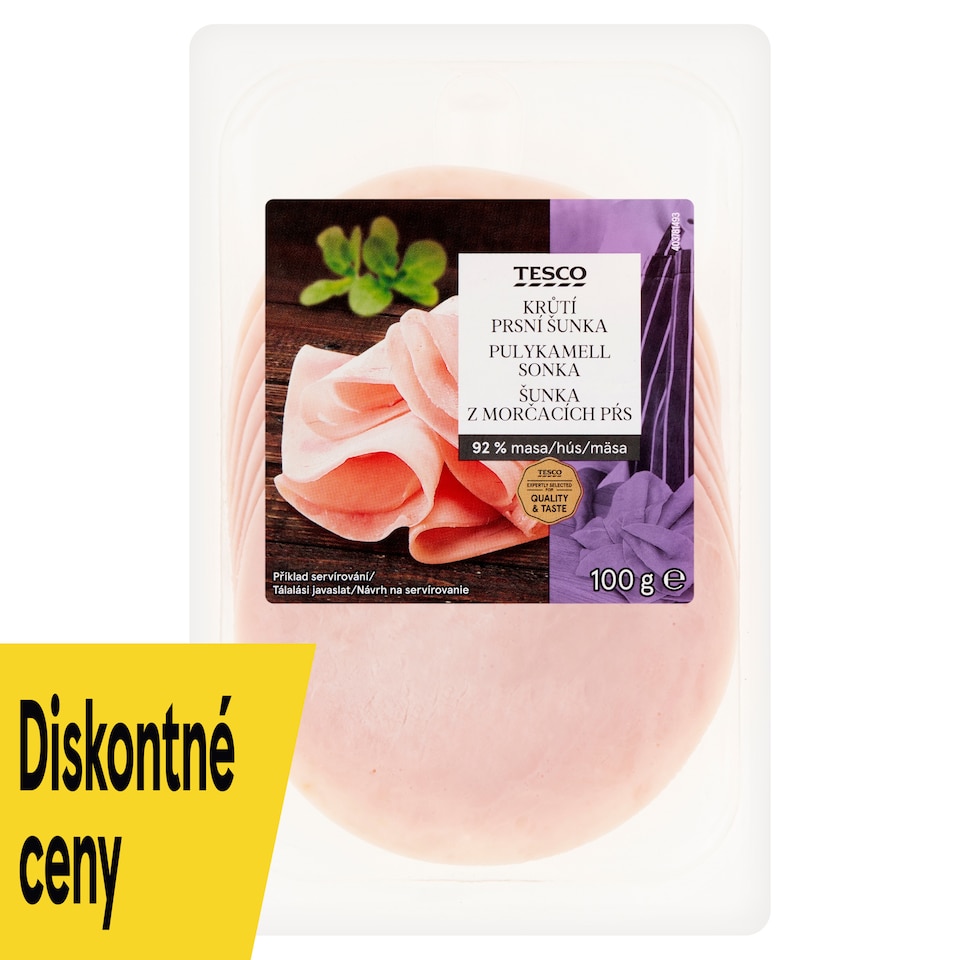 Tesco Šunka z morčacích pŕs 100 g