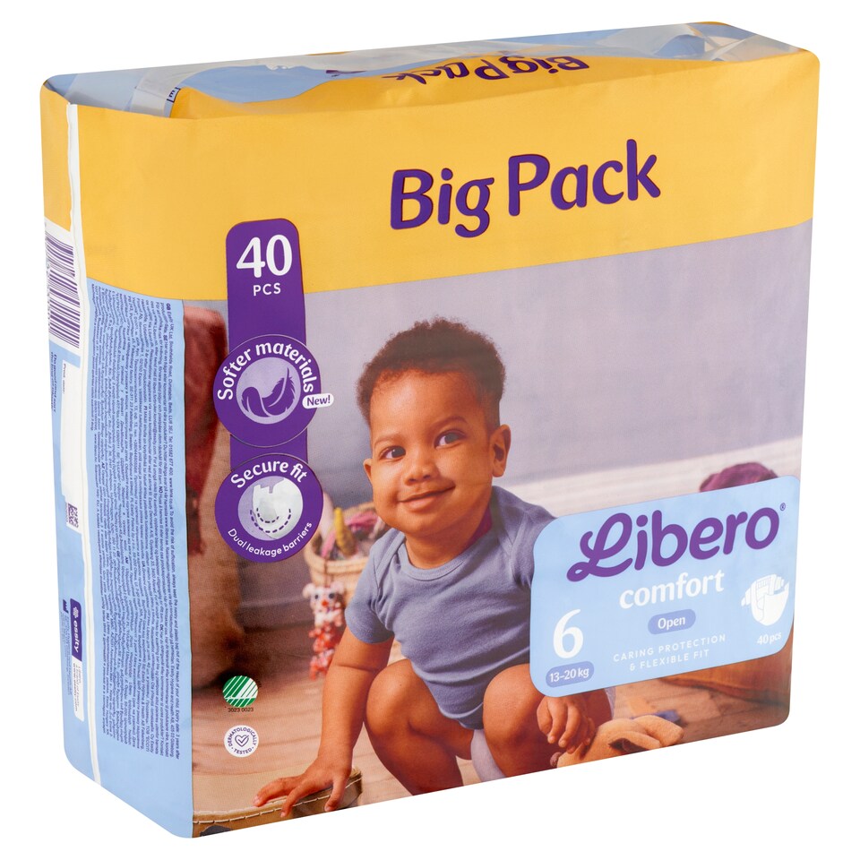 Libero Comfort Big Pack pelenka, méret: 6, 13-20 kg, 40 db  1. kép