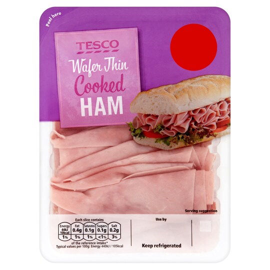 Tesco Wafer Thin Cooked Ham 235G Tesco Groceries