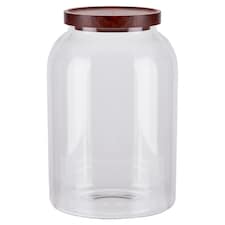 Tesco Acacia Lid Glass Food Storage Large 3L