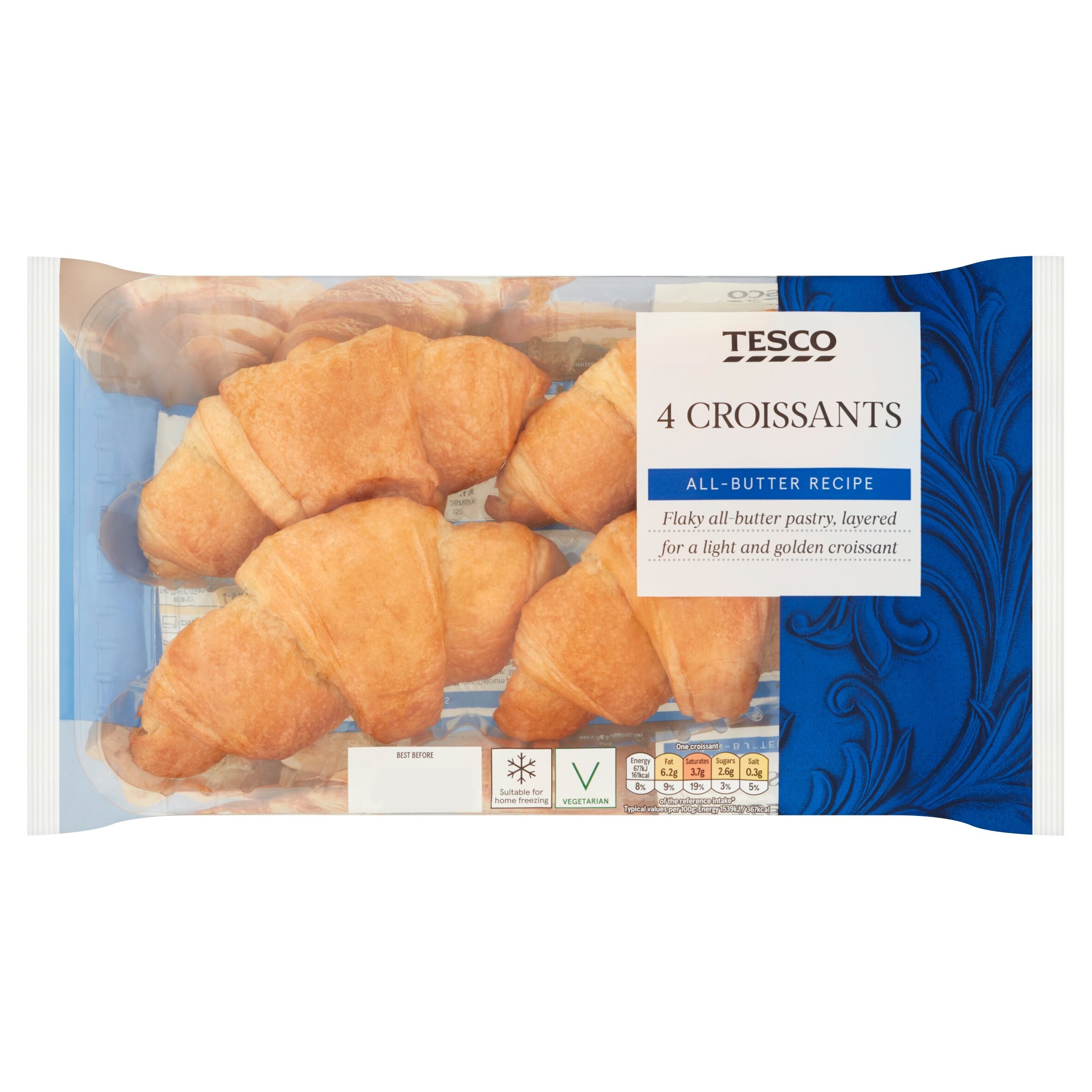 Tesco 4 All Butter Croissants