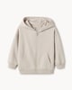 image 3 of F&F Boys Cotton Rich Zip Up Hoodie in Stone