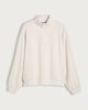 image 4 of F&F Active Half Zip Side Stripe Sweatshirt in Cream