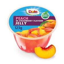 Dole Peaches In Strawberry Jelly 123G