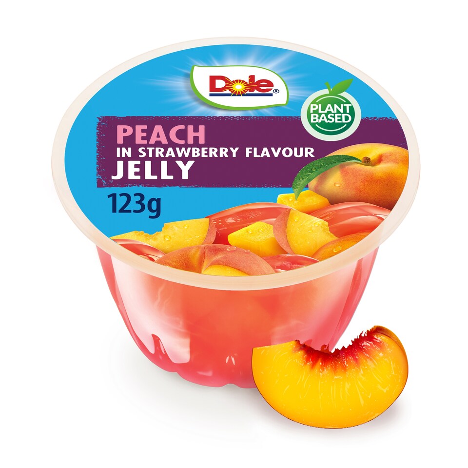image 1 of Dole Peaches In Strawberry Jelly 123G