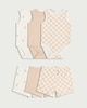 image 1 of F&F Baby 3-Pack Cotton Rich Bodysuits and Shorts Sets in White