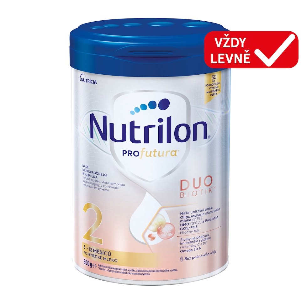 Obrázek 1 pro produkt NUTRILON Profutura Duobiotik 2 pokračovací kojenecké mléko 800g