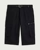 image 4 of F&F Pure Cotton Belted Cargo Shorts in Black