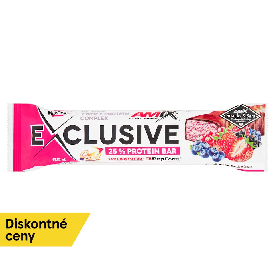 Amix Exclusive Forest Fruits proteinová tyčinka 85 g