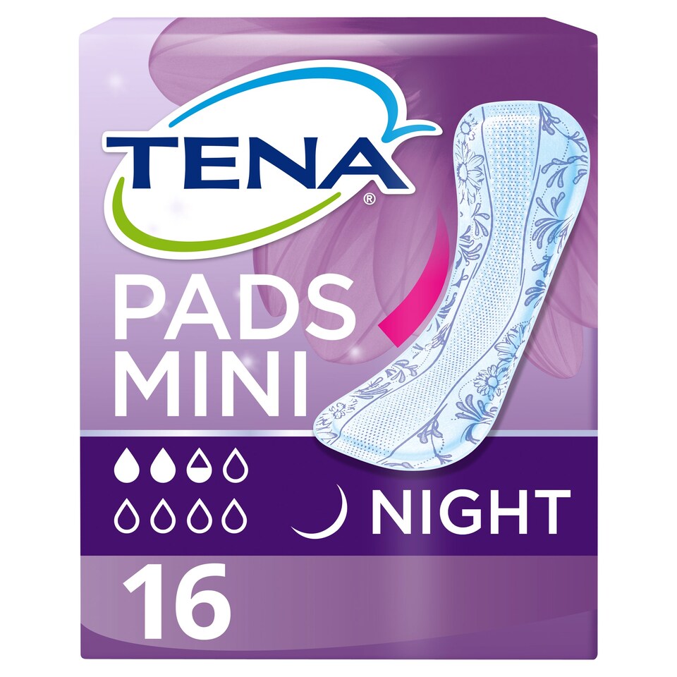 Tena Lady Mini Night Bw Pads 16 Pack