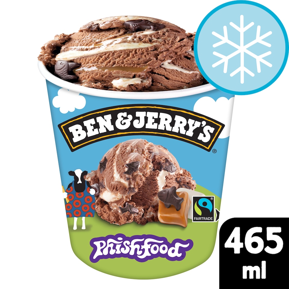 image 1 of Ben & Jerry's Phish Food Chocolate & Marshmallow Ice Cream Tub 465ml