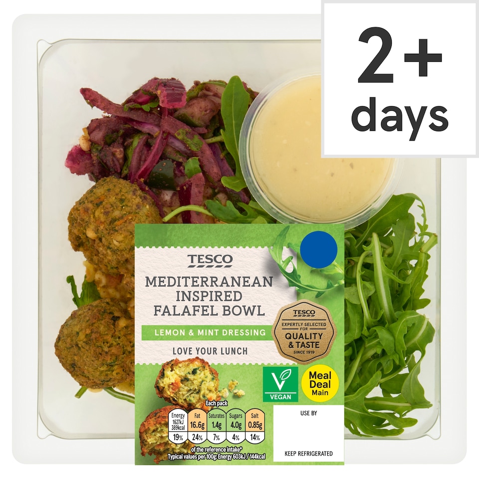 Tesco Mediterranean Inspired Falafel Bowl 270g