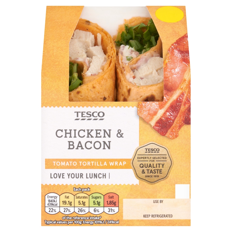Tesco Chicken & Bacon Wrap