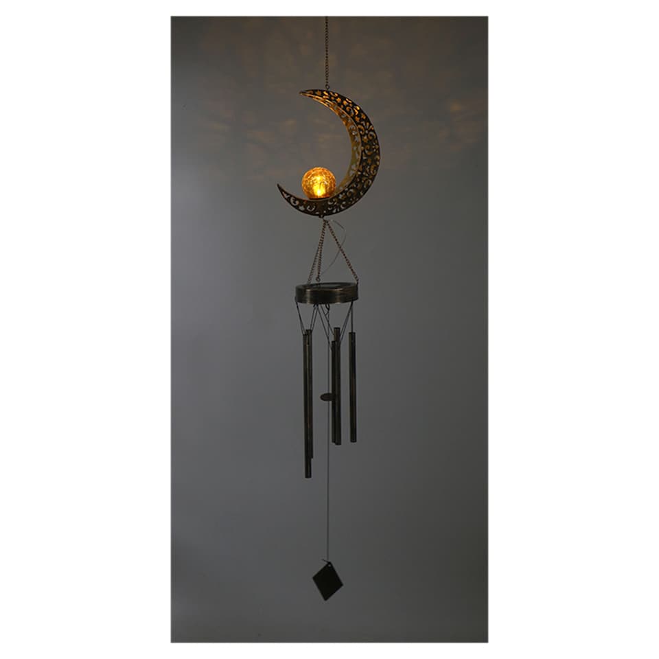 image 1 of Tesco Solar Hanging Wind Chime Light Moon