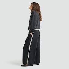 F&F Side Stripe Wide Leg Trousers in Grey