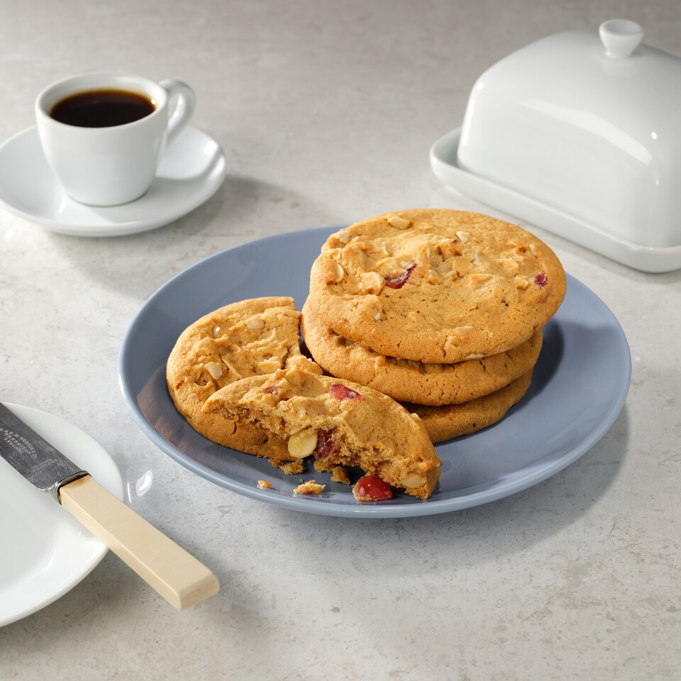 image 1 of Tesco Finest Cherry Bakewell Cookies 4 Pack