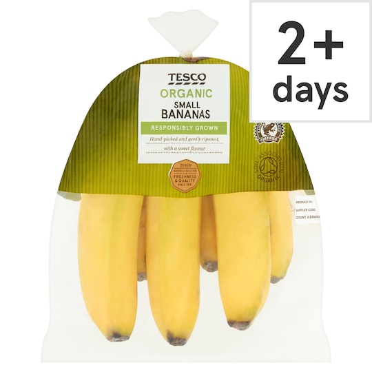 Tesco Organic Small Bananas 6 Pack Tesco Groceries