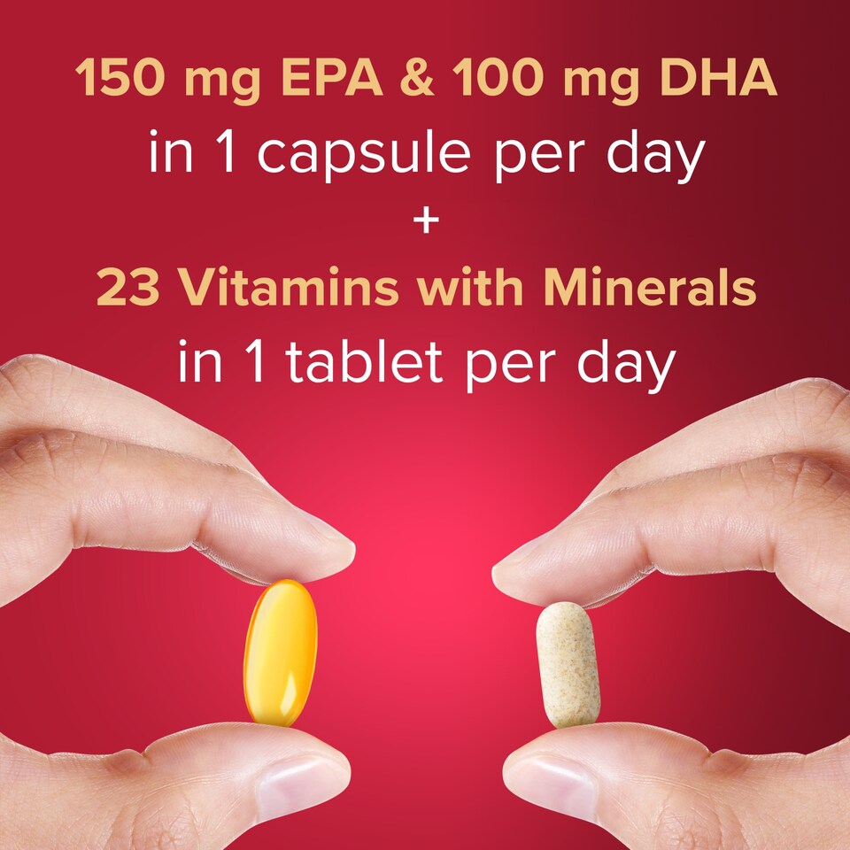 image 1 of Seven Seas Perfect7 Woman Plus Multivitamin and Omega-3 Supplements Duo Pack 60s