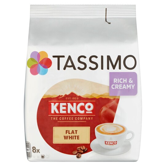 Tassimo Kenco Flat White Coffee 8 Pods 220G Tesco Groceries