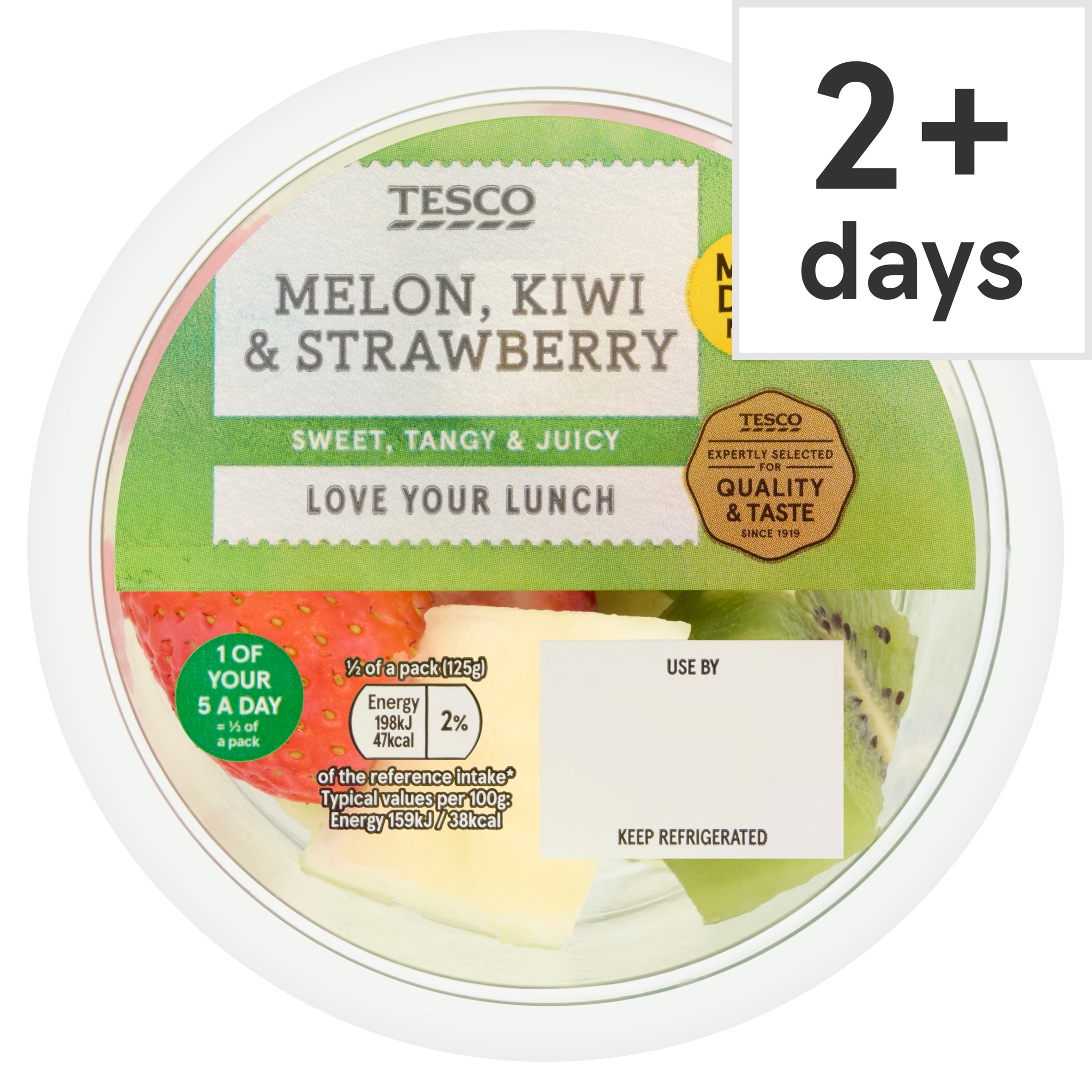 Tesco Melon, Kiwi & Strawberry 250g (FOS)