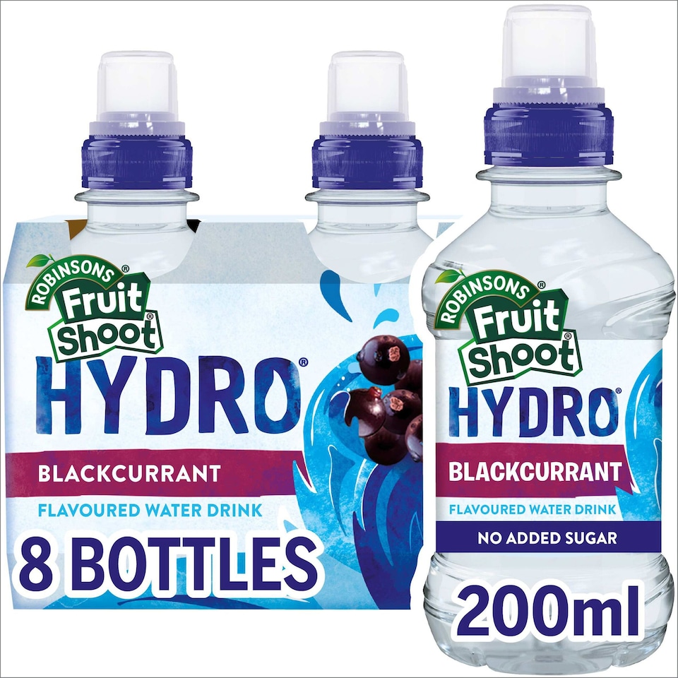 Robinsons Fruit Hydro Blackcurrant 200Ml 8 Pack