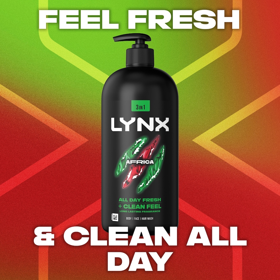 image 1 of Lynx Men Africa Body Wash Shower Gel 900ml