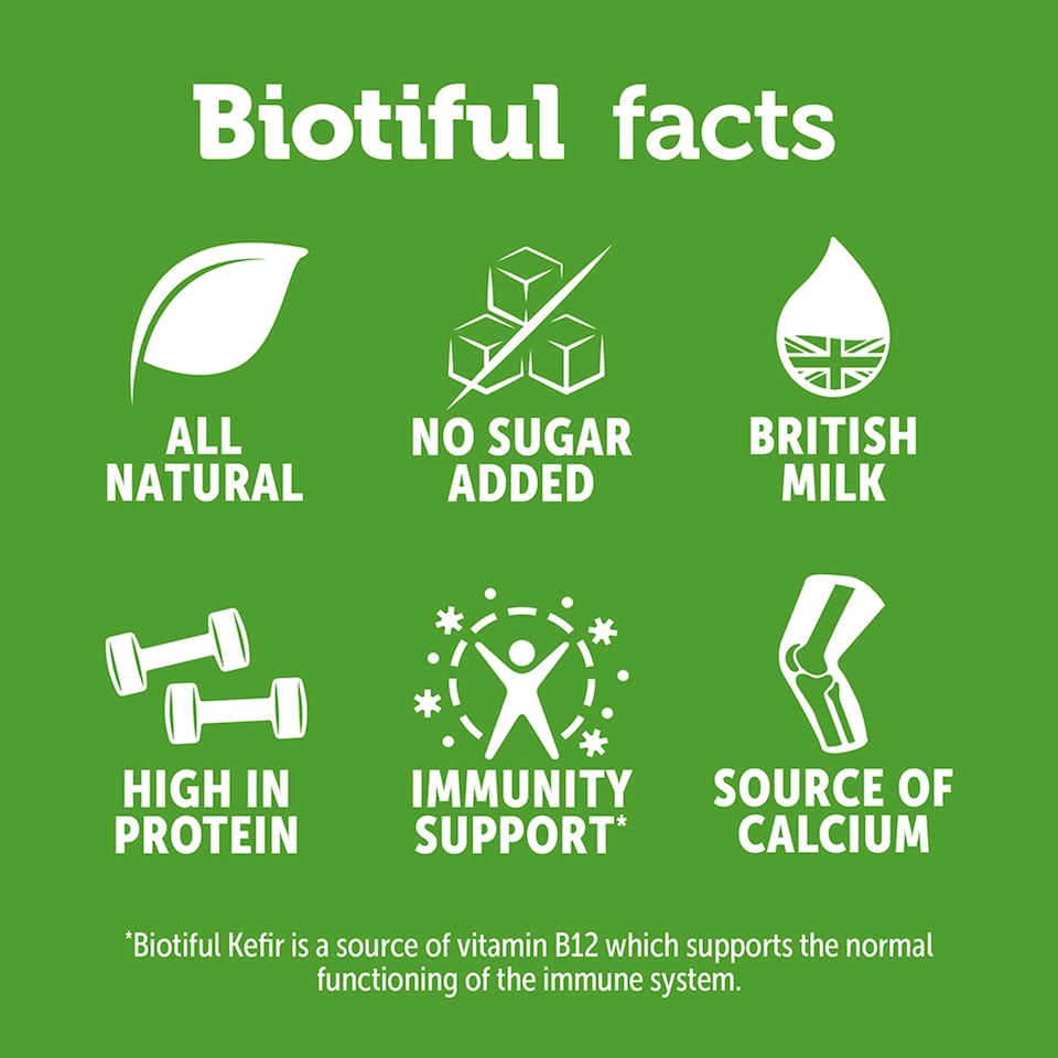 image 1 of Biotiful Gut Health Kefir Yogurt Rubie raspberry 350g