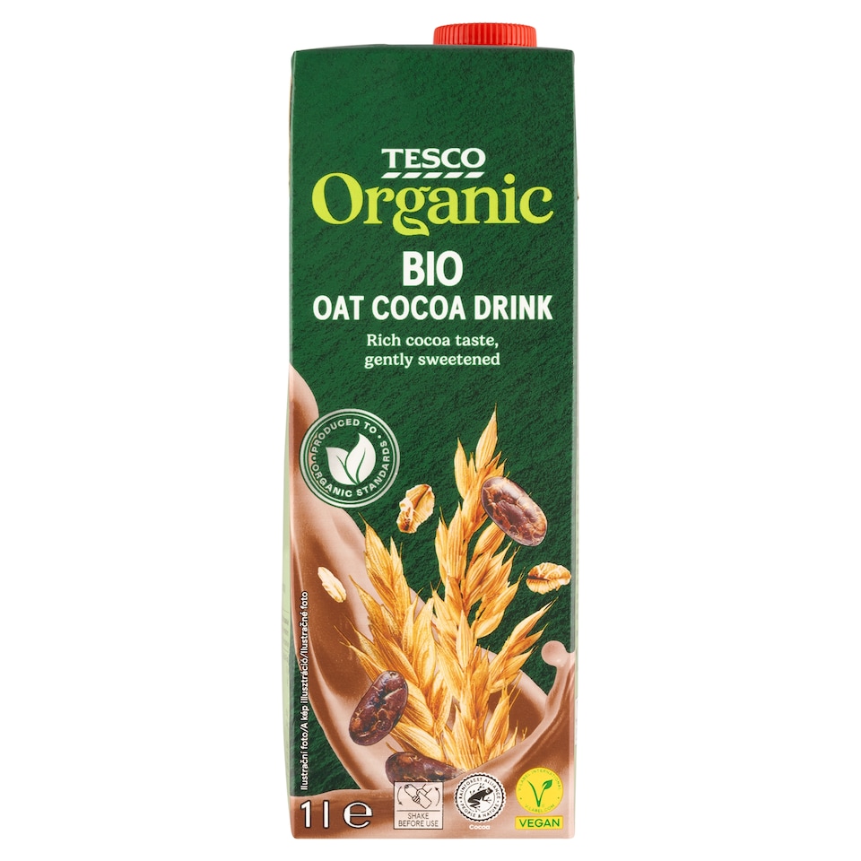 Tesco Organic bio zabital, kakaóval 1 l