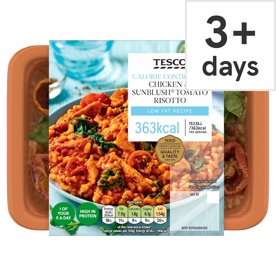 Tesco Calorie Controlled Chicken & Tomato Risotto 380g