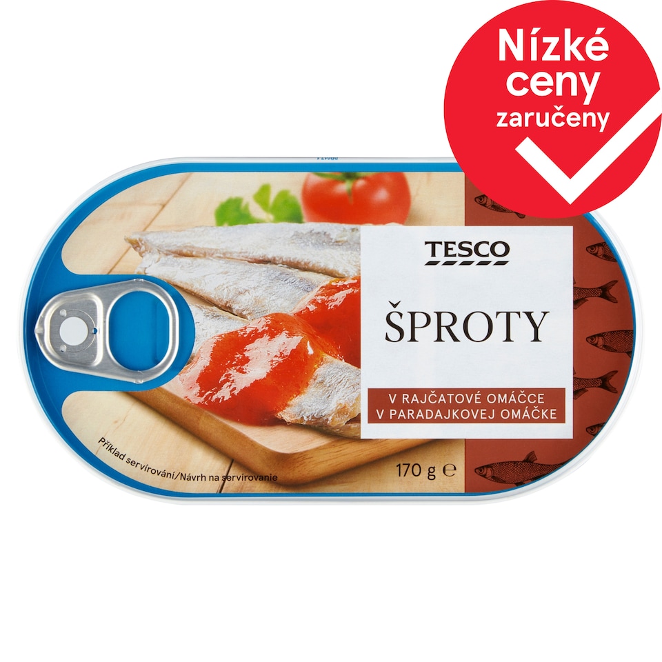 Tesco Šproty v rajčatové omáčce 170g