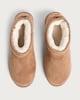 image 2 of F&F Faux Suede Platform Slipper Boots in Tan
