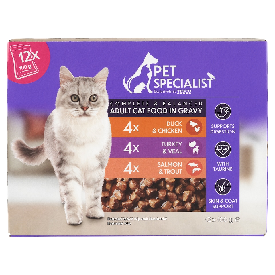 Pet Specialist Adult Cat Food in Gravy 12 x 100 g (1200 g)