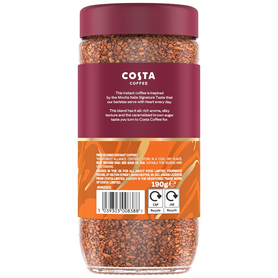 image 1 of Costa Smooth medium blend instant coffee 190g
