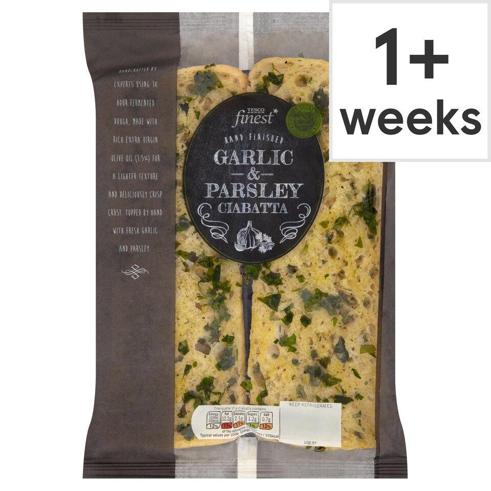 Tesco Finest Garlic Ciabatta 270G