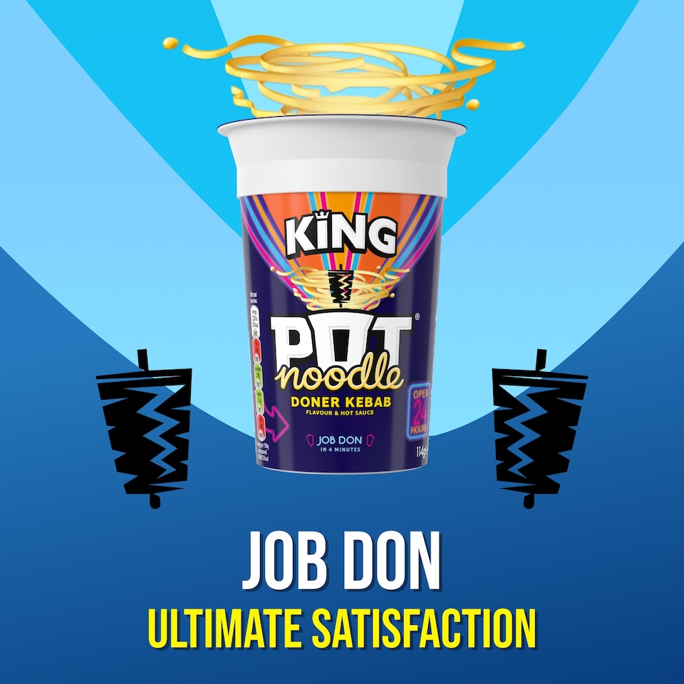 image 1 of Pot Noodle Doner Kebab Instant Noodles King Pot 114g