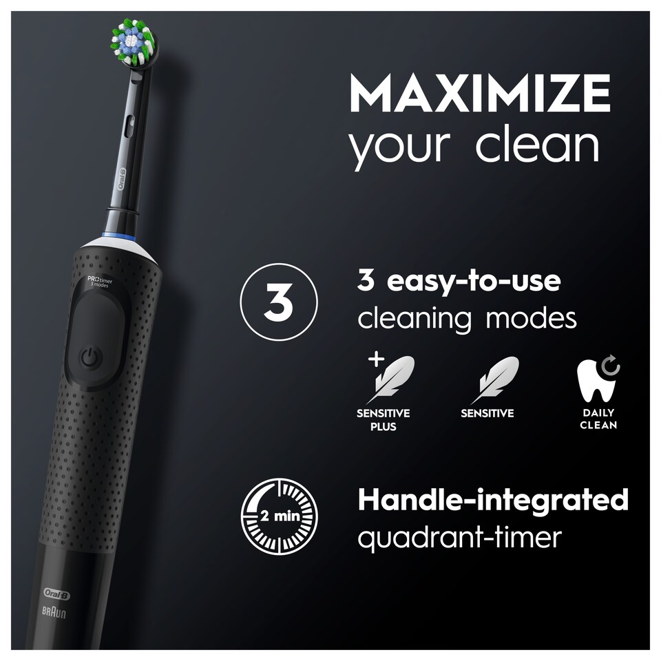 image 1 of Oral-B Vitality Pro Electric Toothbrush Twin Pack 2 Handles