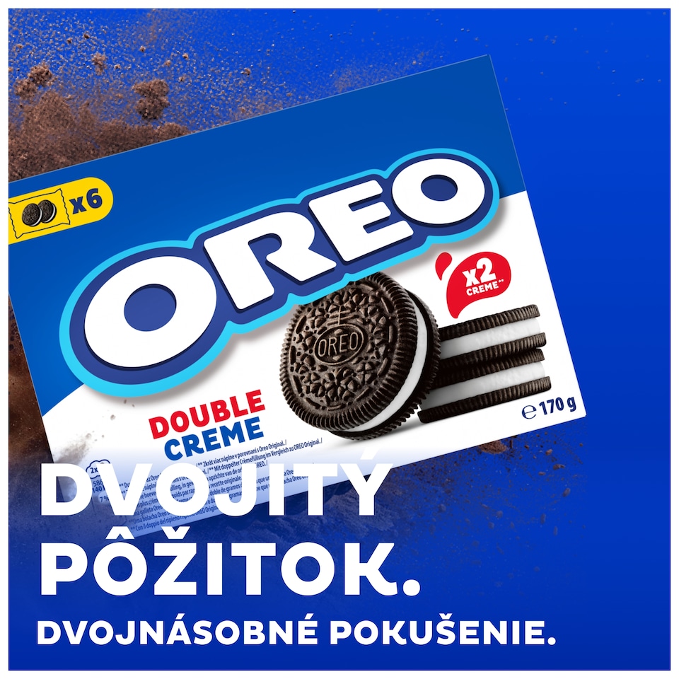 image 1 of OREO Double Creme extra vanilla-flavoured filling Cocoa Sandwich Cookies 6 packs of cookies 170 g