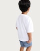 image 3 of F&F Boys Pure Cotton Tropical Print T-Shirt in White