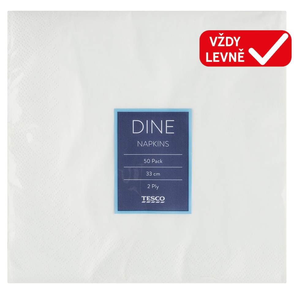Tesco Dine ubrousky 2 vrstvy 50 ks