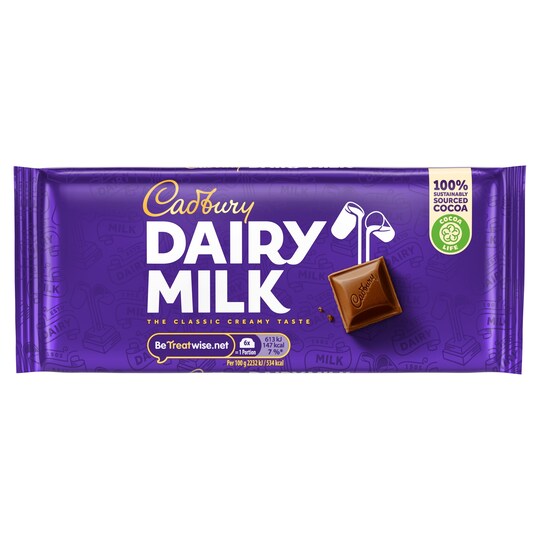 Cadbury Dairy Milk 110G Tesco Groceries