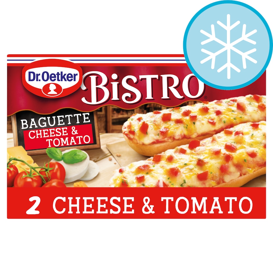 Dr Oetker Bistro Baguette Cheese And Tomato 2X125g