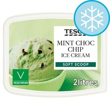 Tesco Soft Scoop Mint Chocolate Chip 2 Litres