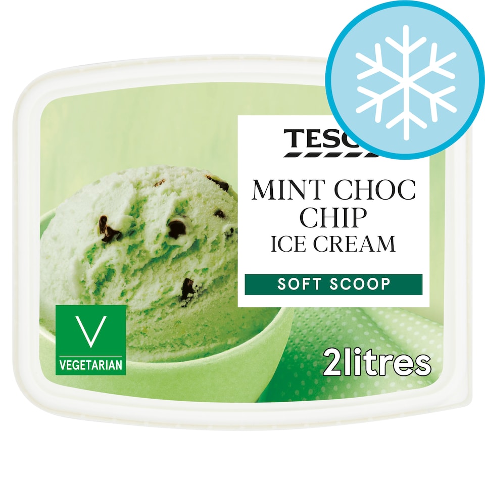 Tesco Soft Scoop Mint Chocolate Chip 2 Litres