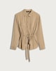 image 4 of F&F Pure Lyocell Belted Long Sleeved Co-ord Shirt in Neutral