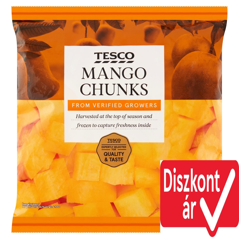 Tesco gyorsfagyasztott mangódarabok 450 g