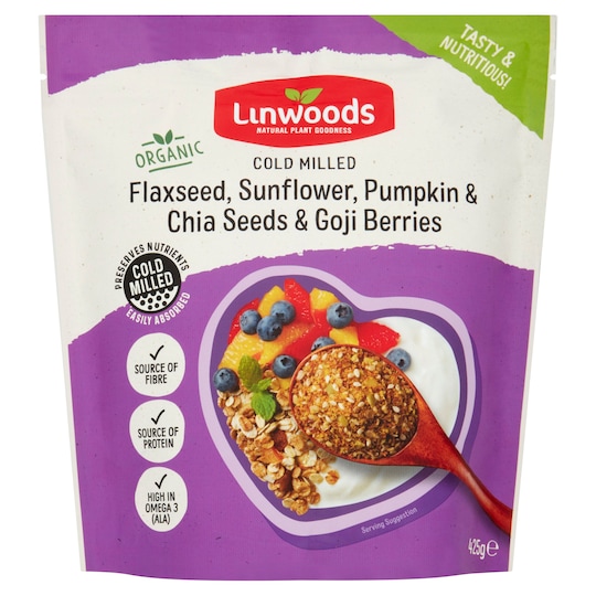 Linwoods Organic Flax Sunflower Seeds Berries 425G Tesco Groceries