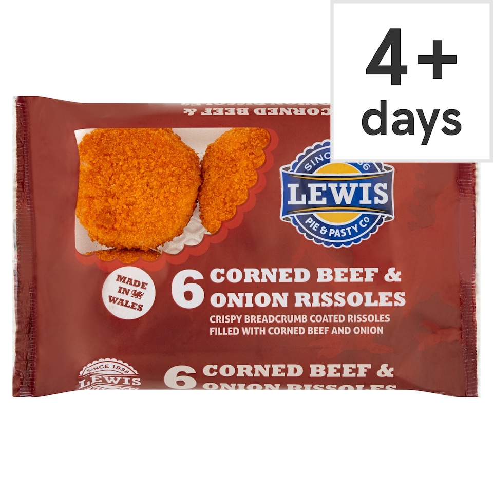 Lewis Corned Beef & Onion Rissoles 6 Pack Tesco Groceries